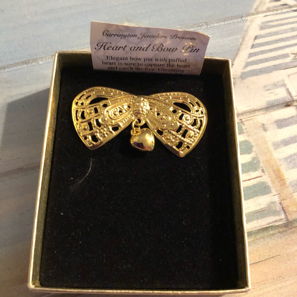 2 Carrington Jeweler Gold Tone Brooches